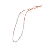 Sterling Silver Rose Cz Tennis Friendship Bracelet